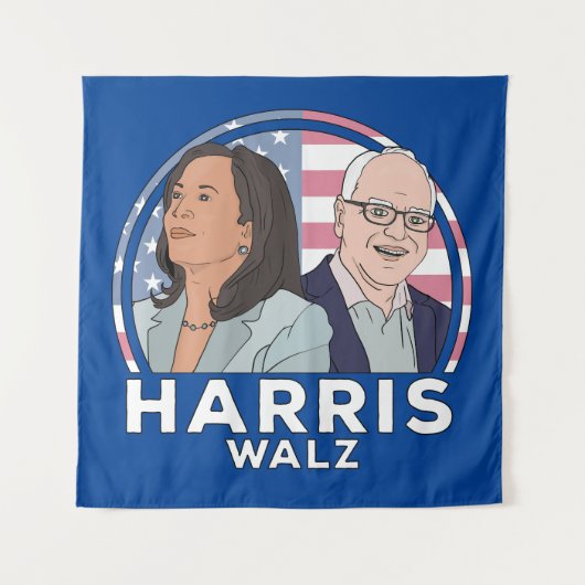 Tenture Élection de Harris Walz (Devant)