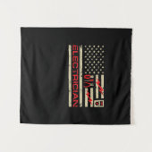Tenture Électricien Patriotique Noël Doux Drapeau Américai (Devant (Horizontal))
