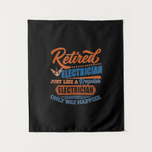 Tenture Électricien retraité - Cadeau d'électricien