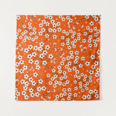 Tenture Élégance asiatique : Rouge Floral sans fil impress (Devant (Horizontal))