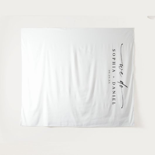 Tenture Élégance Classique Bannière de Fond de Mariage Nou (Devant (Horizontal))