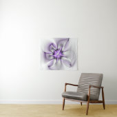 Tenture Élégance florale Art Abstrait Violet Fractal moder (En situation (horizontale))