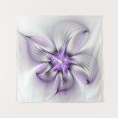 Tenture Élégance florale Art fractal violet abstrait moder (Devant)