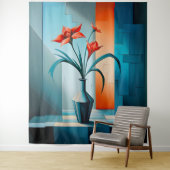 Tenture Élégance florale moderne (En situation)