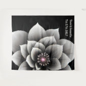 Tenture Élégance intemporelle : Mariage en fleurs noir et  (Devant (Horizontal))