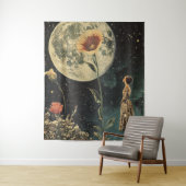 Tenture Élégance Lune - Femme avec Lune (En situation)