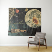 Tenture Élégance Lune - Femme avec Lune (En situation (horizontale))