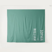 Tenture Élégance Typographique Teal Calme (Devant (Horizontal))