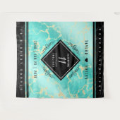 Tenture Élégant 11e Anniversaire de Mariage Turquoise (Devant (Horizontal))