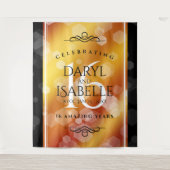 Tenture Élégant 16ème Anniversaire de Mariage Topaze Dorée (Devant)