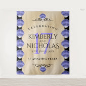 Tenture Élégant 17ème anniversaire de Mariage des obus (Devant)