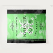 Tenture Élégant 38e anniversaire de mariage Émeraude (Devant (Horizontal))