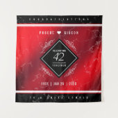 Tenture Élégant 42e anniversaire du Mariage Jasper (Devant)