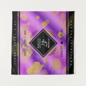 Tenture Élégant 47e Anniversaire de Mariage Améthyste (Devant (Horizontal))