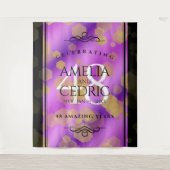 Tenture Élégant 48e anniversaire de Mariage d'Améthyste (Devant)