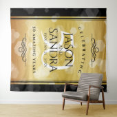 Tenture Élégant 50e anniversaire de mariage (En situation (horizontale))