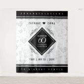 Tenture Élégant 60e Anniversaire de Mariage Diamant (Devant)