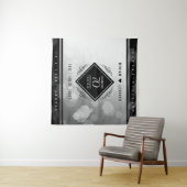 Tenture Élégant 70e anniversaire de mariage de platine (En situation (horizontale))