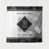 Tenture Élégant 70e anniversaire de mariage de platine (Devant)