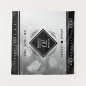 Tenture Élégant 70e anniversaire de mariage Platine (Devant (Horizontal))