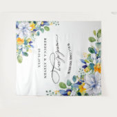 Tenture Elégant accueil fleuri jaune blanc (Devant (Horizontal))