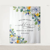 Tenture Elégant accueil fleuri jaune blanc (Devant)