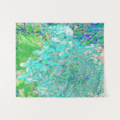 Tenture Elegant Aqua et Vert Limelight Hydrangea Détail (Devant (Horizontal))