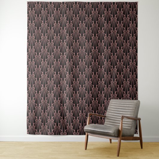 Tenture Élégant art sombre déco éléments géométriques abst (En situation)