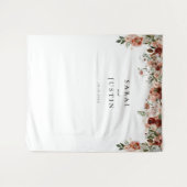 Tenture Elégant automne Botanique Floral Mariage fond (Devant (Horizontal))