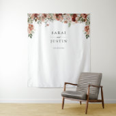 Tenture Elégant automne Botanique Floral Mariage fond (En situation)