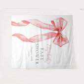 Tenture Elégant Baby shower à mâchoire rose arrière-plan p (Devant (Horizontal))