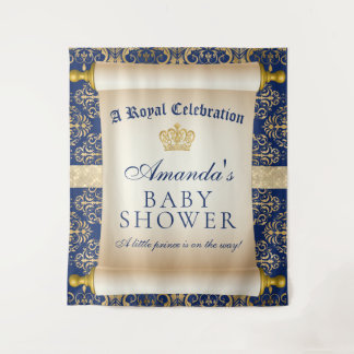 Tenture Elégant Baby shower Prince arrière-plan vertical