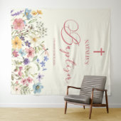 Tenture Élégant Baptême Floral Fleur sauvage (En situation (horizontale))