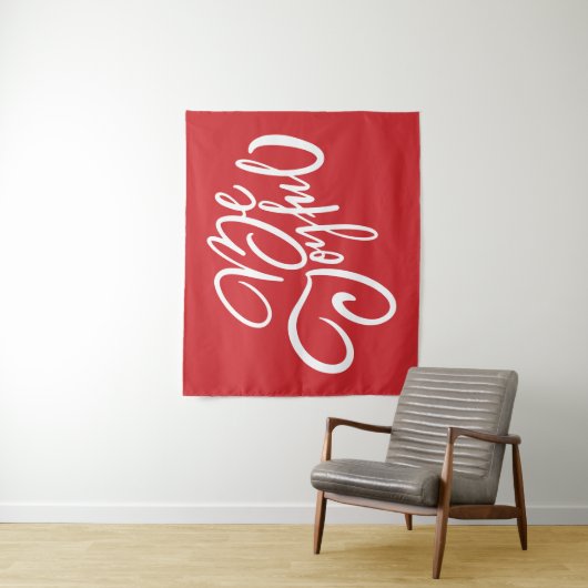 Tenture Elégant Be Joyful Holiday Design (En situation)