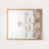 Tenture Elégant Beige pampas herbe Douche nuptiale dossier (Devant (Horizontal))