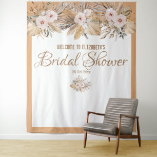 Tenture Elégant Beige pampas herbe Douche nuptiale dossier