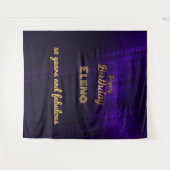 Tenture Elegant Birthday  (Devant (Horizontal))