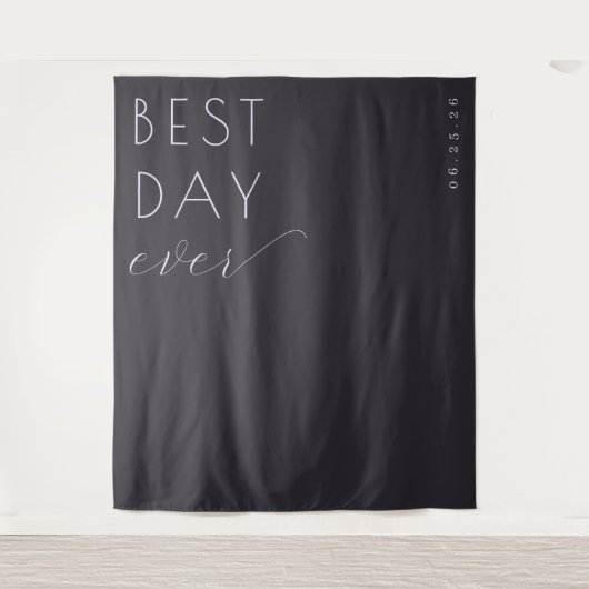 Tenture Elegant Black Calligraphy (Devant)