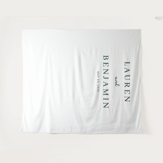 Tenture Elegant Black Calligraphy (Devant (Horizontal))