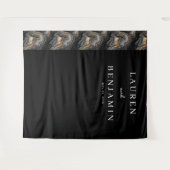 Tenture Elegant Black Marbled Abstraction (Devant (Horizontal))