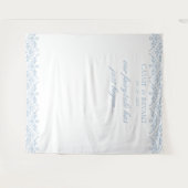 Tenture Elégant bleu et blanc Mariage Fairytale fond (Devant (Horizontal))