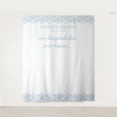 Tenture Elégant bleu et blanc Mariage Fairytale fond (Devant)