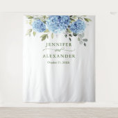 Tenture Elégant bleu Hydrangea Mariage photo fond (Devant)