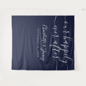 Tenture Elégant bleu marine Mariage photo fond (Devant (Horizontal))