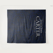 Tenture Elégant bleu noir Empreinte de léopard fond de Mar (Devant (Horizontal))