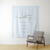 Tenture Elegant Blue Wedding Backdrop Tapestry (En situation)