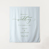 Tenture Elegant Blue Wedding Backdrop Tapestry (Devant)