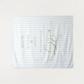 Tenture Elegant Blue Wedding Backdrop Tapestry (Devant (Horizontal))