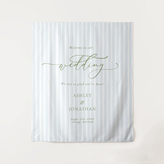 Tenture Elegant Blue Wedding Backdrop Tapestry (Devant)