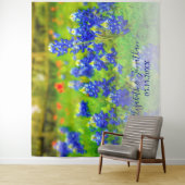 Tenture Elegant Bluebonnets Mariage Photo Booth Backdrop (En situation)